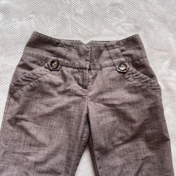 BROWN DRESS CROP PANTS — IZ BYER CALIFORNIA - Picture 3 of 7